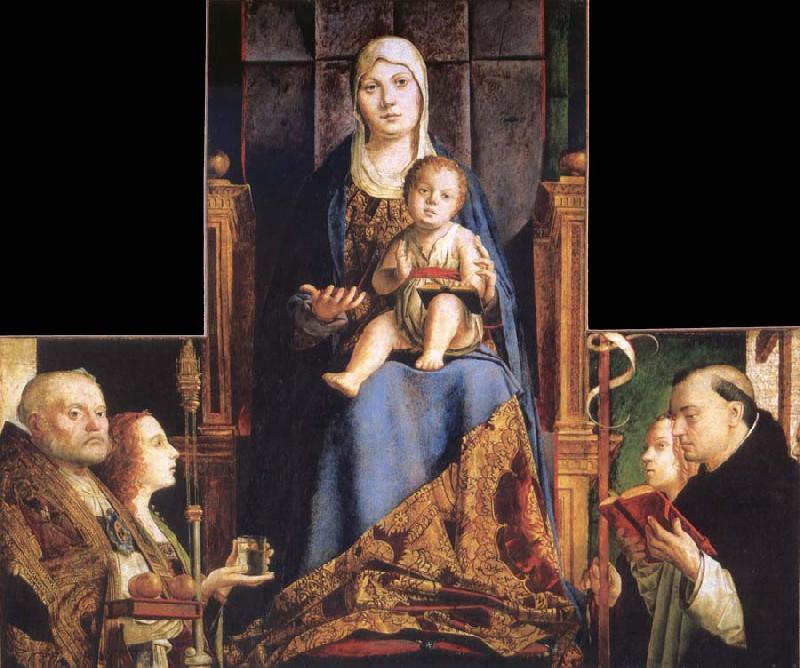 Antonello da Messina Madonna with SS Nicholas of Bari,Anastasia France oil painting art